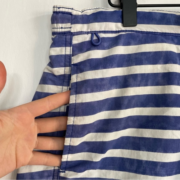 Scotch & Soda Mens Blue and White Striped Swim Shorts Trunks Drawstring M - Picture 3 of 15